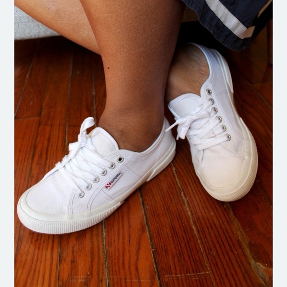 Superga Cream Canvas Sneakers - Picture 1 of 8
